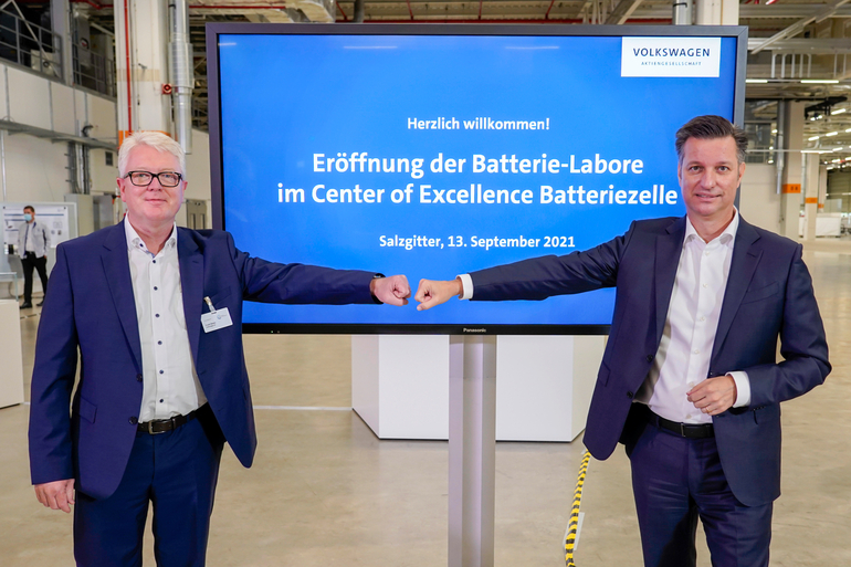 Eröffnung der Batterie-Labore bei VW
