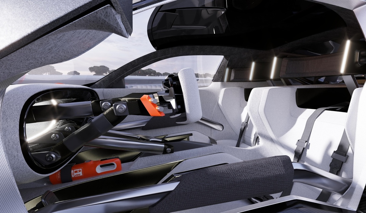 mid Groß-Gerau - Die weißen Sitze erinnern mit ihren großen integrierten Kopfstützen an klassische Rennwagen. Nissan