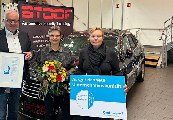 STOOF INTERNATIONAL ERHÄLT VON CREDITREFORM PREIS FÜR ''AUSGEZEICHNETE UNTERNEHMERBONITÄT''