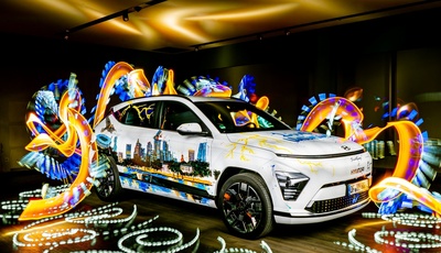 Hyundai Kona Elektro wird zum Kunstwerk