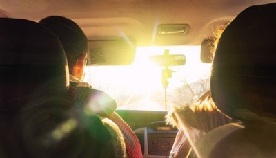 Unfallrisiko tief stehende Sonne