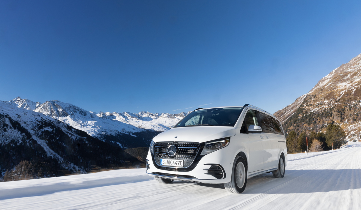 Auch der Vito mag es verschneit Foto: Mercedes-Benz