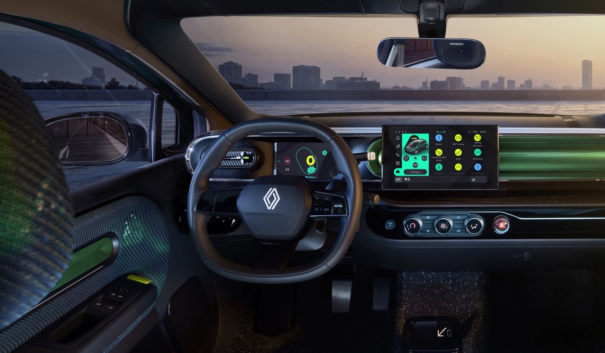 Im Cockpit fallen auch die Reminiszenzen zum Ur-Modell eher bescheiden aus Foto: Renault