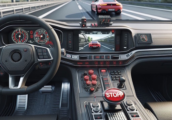 Motor-Stopp durch Polizei   - Hilfe bei Verfolgungsjagden und Amokfahrten 